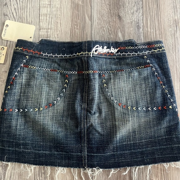 Akdmks Denim Mini Skirt with Colorful Stitching - Picture 7 of 13